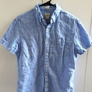 J-Crew Men's Blue Slim Short Sleeve Shirt
